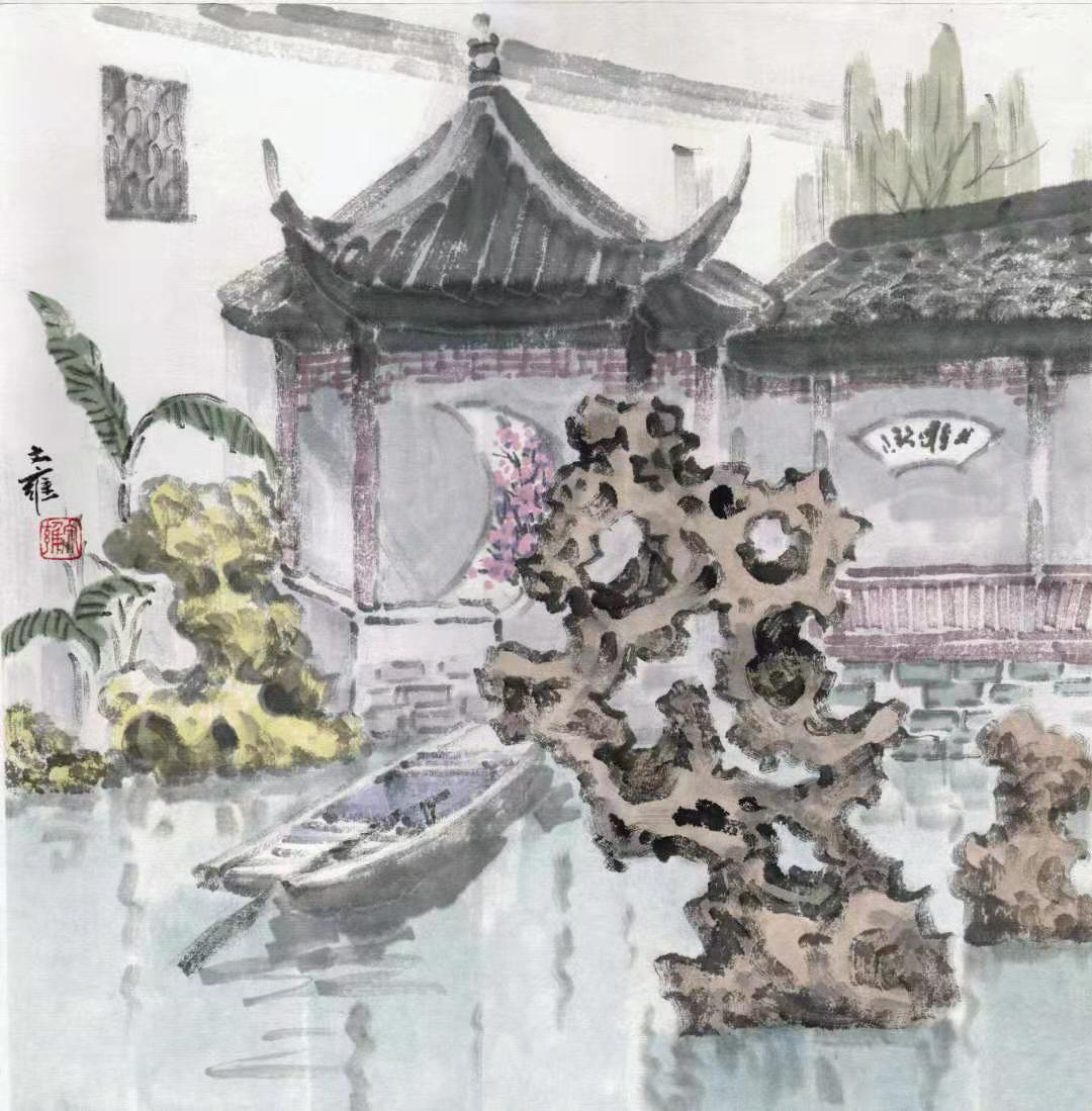 江南古鎮,江南小巷,姑蘇風情和蘇州園林的部分作品,共計70餘幅